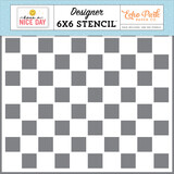 Echo Park Checkerboard Stencil (HND361036) (DISCONTINUED)