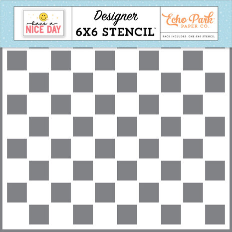 Echo Park Checkerboard Stencil (HND361036) (DISCONTINUED) Echo Park Checkerboard Stencil (HND361036) (DISCONTINUED)