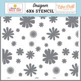 Echo Park Happy Days Floral Stencil (HND361034) (DISCONTINUED)