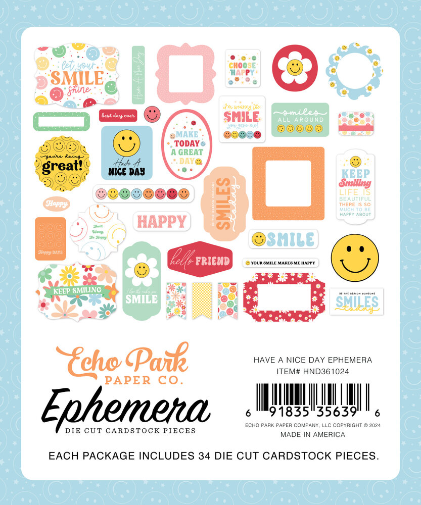Echo Park Have A Nice Day Ephemera (HND361024) (OUTLET)