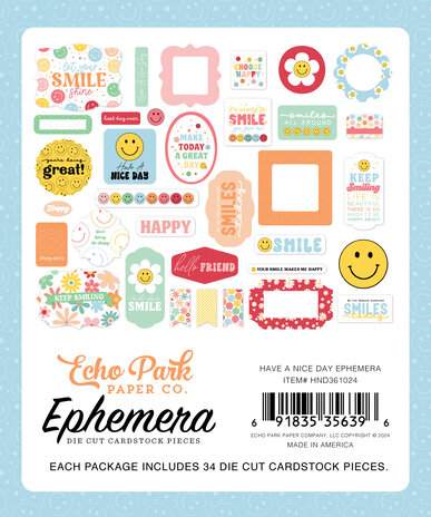 Echo Park Have A Nice Day Ephemera (HND361024) (OUTLET)