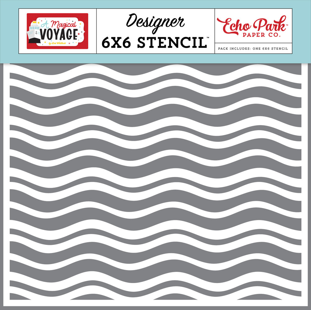 Echo Park Sea Waves Stencil (AMV359035) (DISCONTINUED) Echo Park Sea Waves Stencil (AMV359035) (DISCONTINUED)