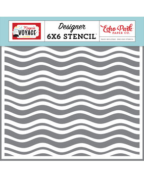 Echo Park Sea Waves Stencil (AMV359035) (OUTLET)