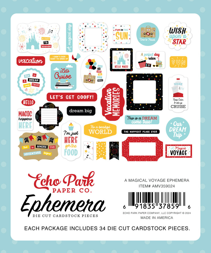 Echo Park A Magical Voyage Ephemera (AMV359024) (OUTLET) Echo Park A Magical Voyage Ephemera (AMV359024) (OUTLET)