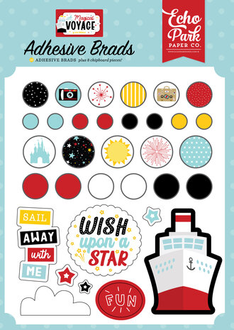 Echo Park A Magical Voyage Adhesive Brads (AMV359020) (DISCONTINUED)