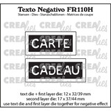 Crealies Texto Negativo Stansen French No. 110H Carte Cadeau (FR110H)