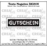 Crealies Texto Negativo Dies German No. 21H Gutschein (DE21H)