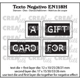 Crealies Texto Negativo Stansen English No. 118H A Gift Card For (EN118H)