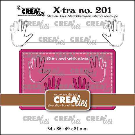 Crealies X-tra Stansen No. 201 Cadeaukaart Met Schuifsysteem B (CLXtra201)