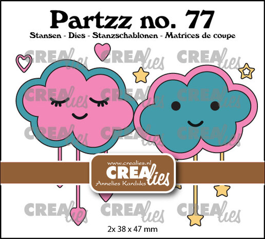 Crealies Partzz Dies No. 77 Happy Clouds (CLPartzz77)