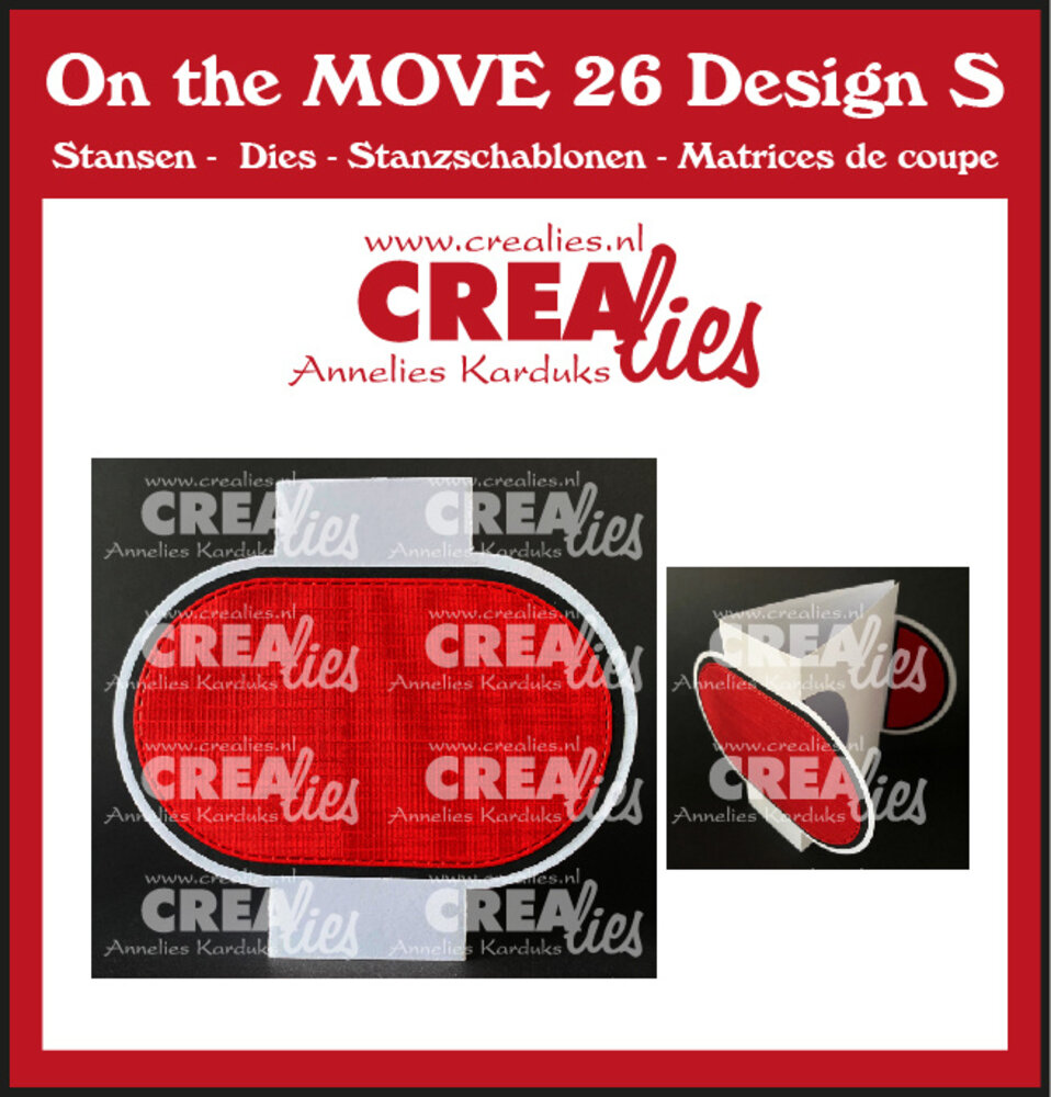 Crealies On The Move Dies No. 26 Design S Triangle Fold Card Half Circles (CLMOVE26)