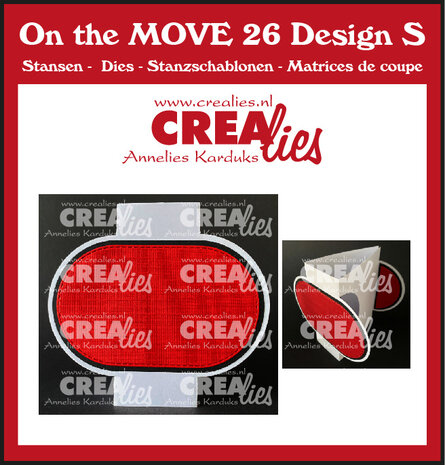 Crealies On The Move Dies No. 26 Design S Triangle Fold Card Half Circles (CLMOVE26)