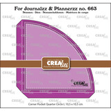 Crealies For Journalzz & Plannerzz Stansen Corner Pocket Kwart Rond Large 10,5 cm + 2 Lagen (CLJP663)