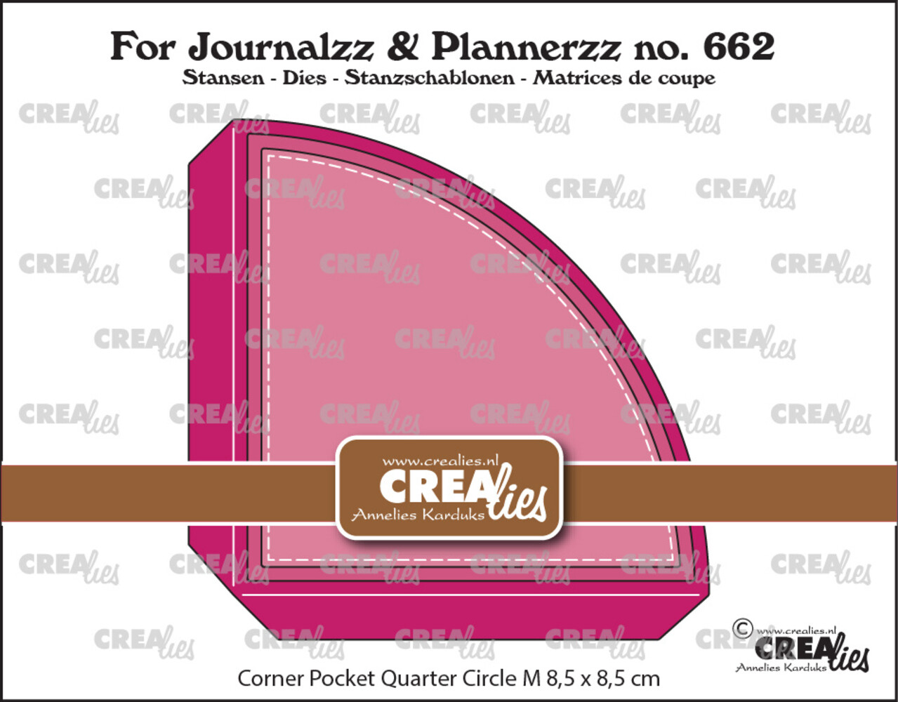 Crealies For Journalzz & Plannerzz Dies Corner Pocket Quarter Circle Medium 8,5 cm + 2 Layers (CLJP662) Crealies For Journalzz & Plannerzz Dies Corner Pocket Quarter Circle Medium 8,5 cm + 2 Layers (CLJP662)