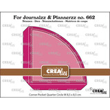 Crealies For Journalzz & Plannerzz Stansen Corner Pocket Kwart Rond Medium 8,5 cm + 2 Lagen (CLJP662)