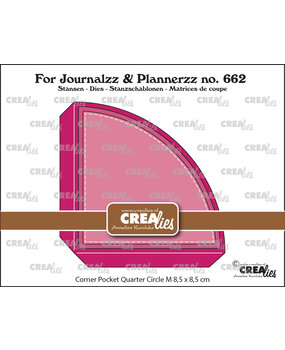 Crealies For Journalzz & Plannerzz Stansen Corner Pocket Kwart Rond Medium 8,5 cm + 2 Lagen (CLJP662)