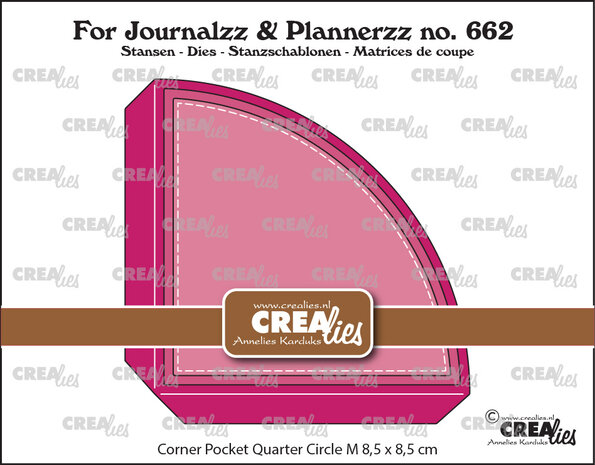 Crealies For Journalzz & Plannerzz Dies Corner Pocket Quarter Circle Medium 8,5 cm + 2 Layers (CLJP662) Crealies For Journalzz & Plannerzz Dies Corner Pocket Quarter Circle Medium 8,5 cm + 2 Layers (CLJP662)