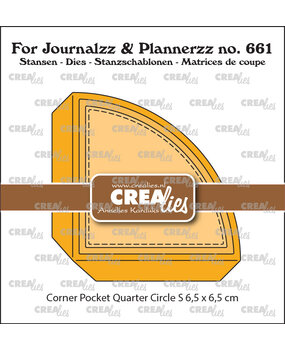 Crealies For Journalzz & Plannerzz Stansen Corner Pocket Kwart Rond Small 6,5 cm + 2 Lagen (CLJP661)