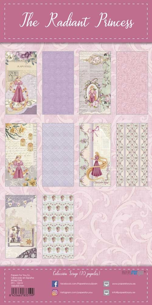 Papers For You The Radiant Princess Slim Scrap Paper Pack (10pcs) (PFY-13319) (DISCONTINUED) Papers For You The Radiant Princess Slim Scrap Paper Pack (10pcs) (PFY-13319) (DISCONTINUED)