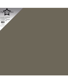 Paper Favourites Smokey Grey 12x12 Inch Smooth Cardstock 220gsm (10pcs) (PFSS520)