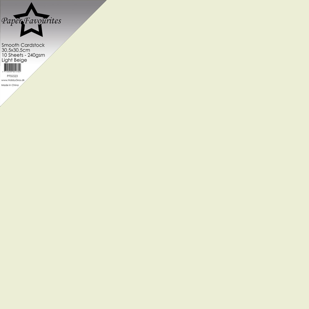 Paper Favourites Light Beige 12x12 Inch Smooth Cardstock 240gsm (10pcs) (PFSS523)