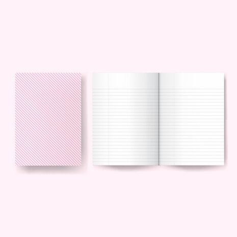 Masterpiece Design Little Project Notebook - A5 Lined Pages - Pink (MP202217) (DISCONTINUED)