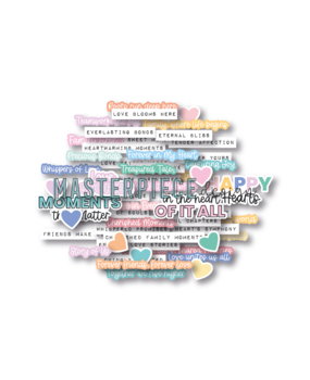 Masterpiece Design Tales from the Hearts Die-cuts Text (MP202202) (OUTLET)