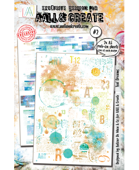 Aall and Create Rub-Ons A5 Teal Dreams (AALL-RO-002) (DISCONTINUED)