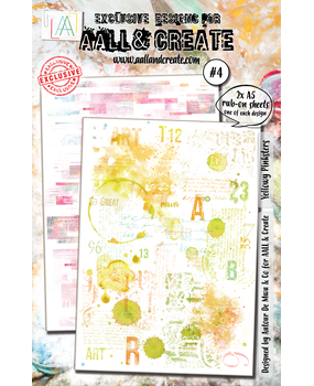 Aall and Create Rub-Ons A5 Yellowy Pinksters (AALL-RO-004) (DISCONTINUED)
