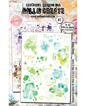 Aall and Create Rub-Ons A5 Stainy Rainy (AALL-RO-007)