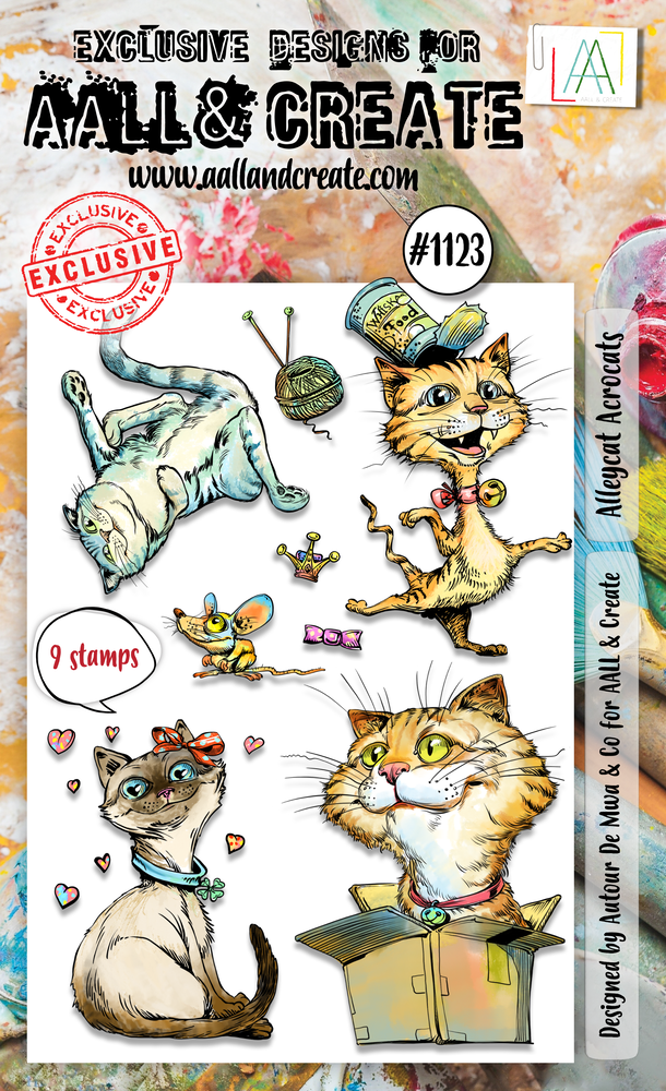 Aall and Create Stamp Set A6 Alleycat Acrocats (AALL-TP-1123) (DISCONTINUED)