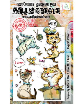 Aall and Create Stamp Set A6 Alleycat Acrocats (AALL-TP-1123) (DISCONTINUED)