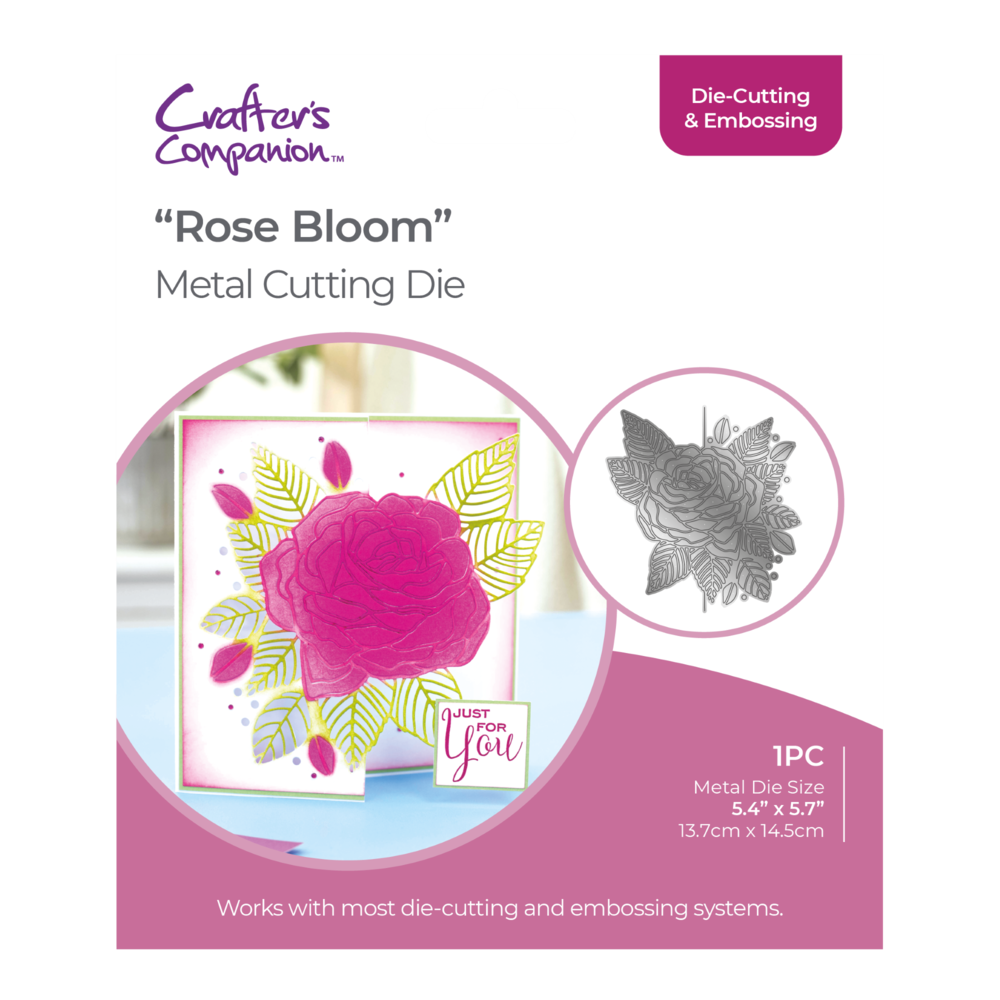 Gemini Half Create-a-Card Dies Rose Bloom (GEM-MD-CAD-RBLO) (DISCONTINUED)