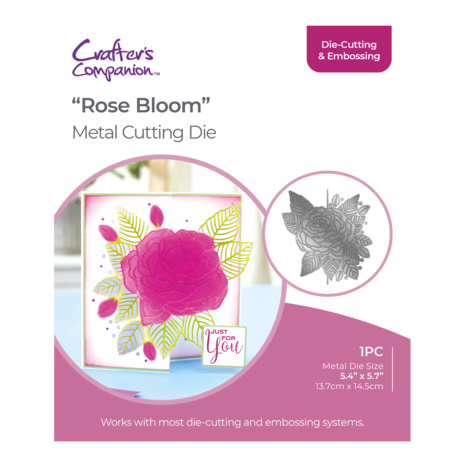Gemini Half Create-a-Card Dies Rose Bloom (GEM-MD-CAD-RBLO) (DISCONTINUED)