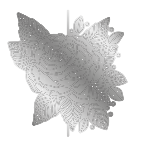 Gemini Half Create-a-Card Dies Rose Bloom (GEM-MD-CAD-RBLO) (DISCONTINUED)