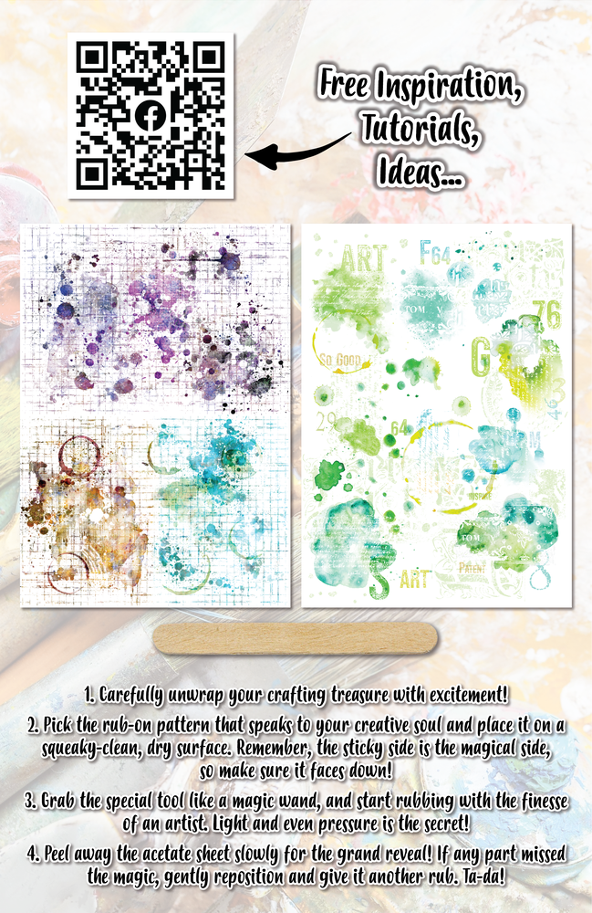 Aall and Create Rub-Ons A5 Stainy Rainy (AALL-RO-007) Aall and Create Rub-Ons A5 Stainy Rainy (AALL-RO-007)