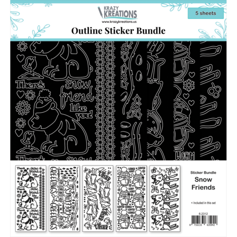 JEJE Produkt Krazy Kreations Stickers Snow Friends (5pcs) (6.2312) (DISCONTINUED) JEJE Produkt Krazy Kreations Stickers Snow Friends (5pcs) (6.2312) (DISCONTINUED)