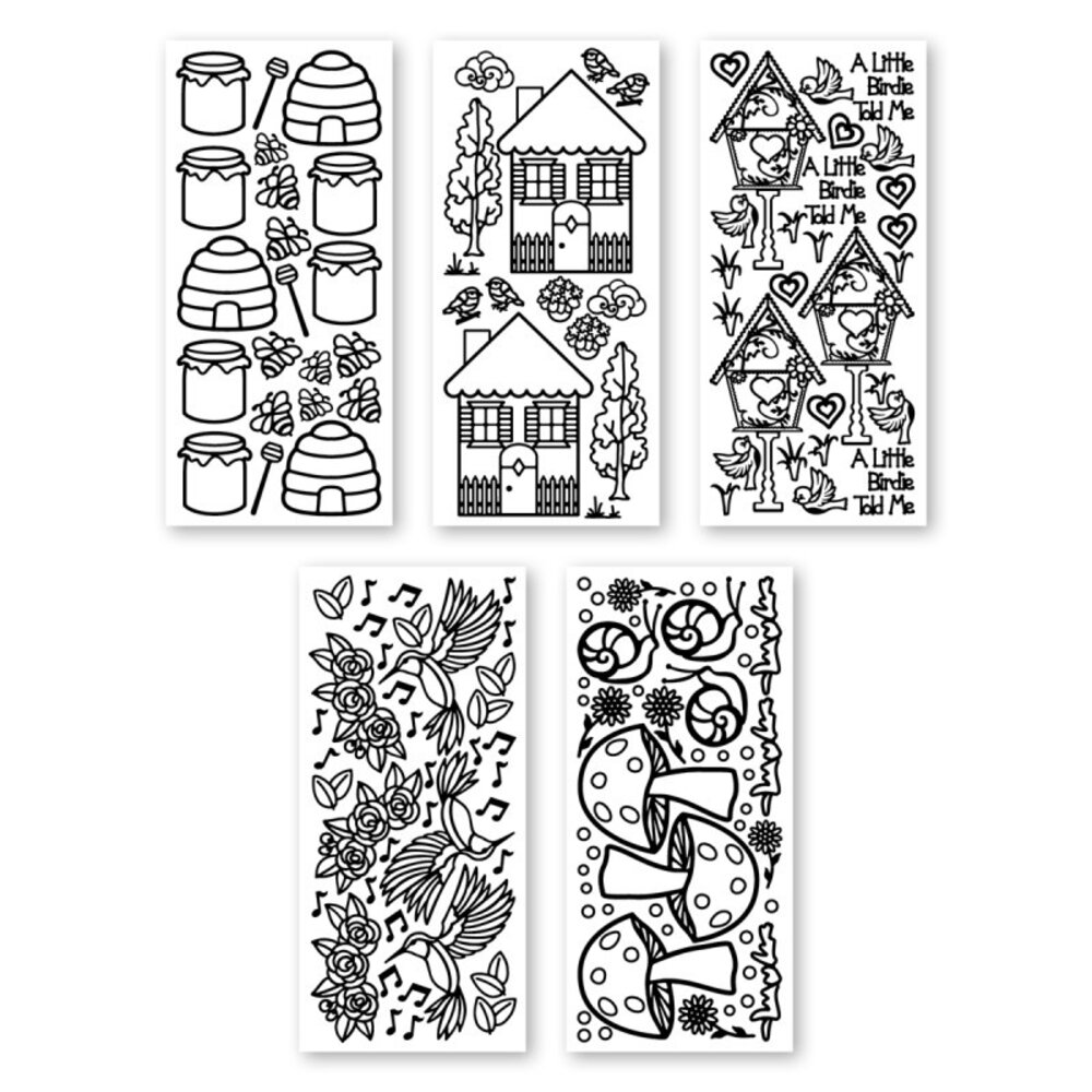 JEJE Produkt Krazy Kreations Stickers Garden (5pcs) (6.2313) (DISCONTINUED)