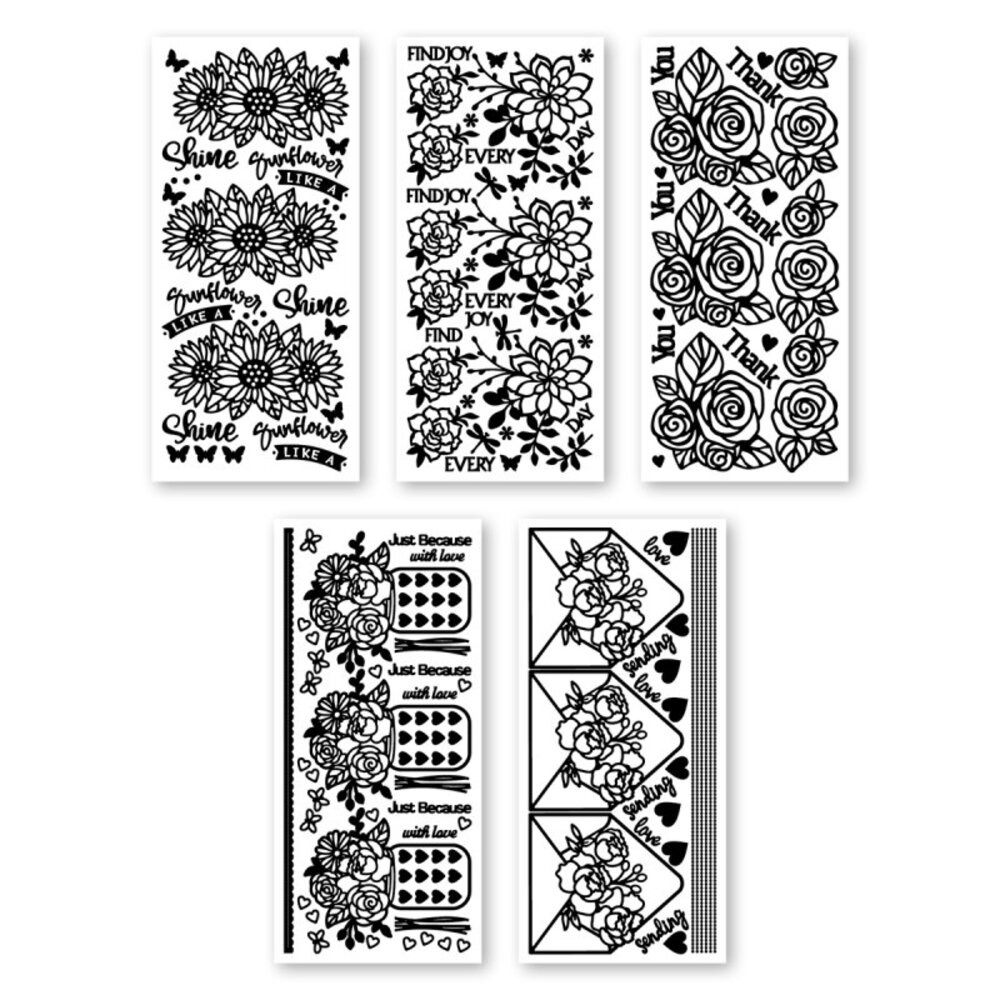 JEJE Produkt Krazy Kreations Stickers Flower Bunches (5pcs) (6.2315) (DISCONTINUED)