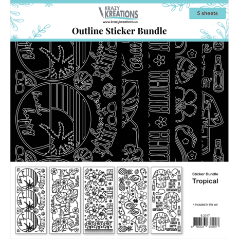 JEJE Produkt Krazy Kreations Stickers Tropical (5pcs) (6.2317) (DISCONTINUED) JEJE Produkt Krazy Kreations Stickers Tropical (5pcs) (6.2317) (DISCONTINUED)