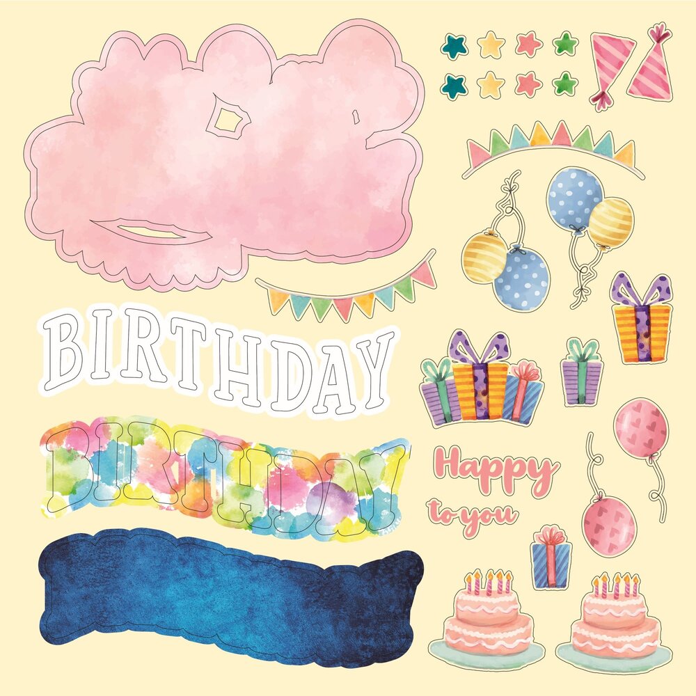Crafter's Companion Everyday Sentiments 12x12 Inch Sentiment Die Cut Topper Pad (CC-TOP12-EVSE) (DISCONTINUED)