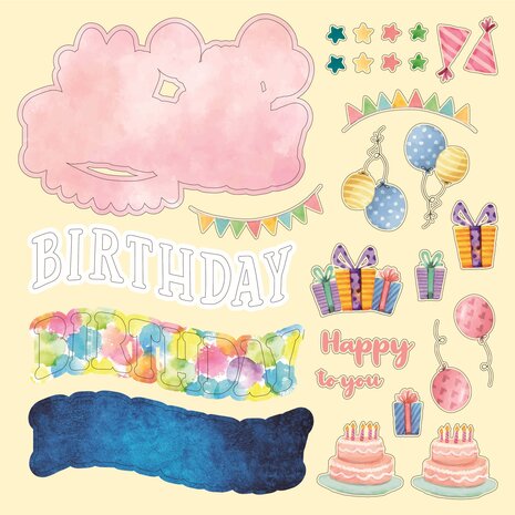 Crafter's Companion Everyday Sentiments 12x12 Inch Sentiment Die Cut Topper Pad (CC-TOP12-EVSE) (DISCONTINUED)