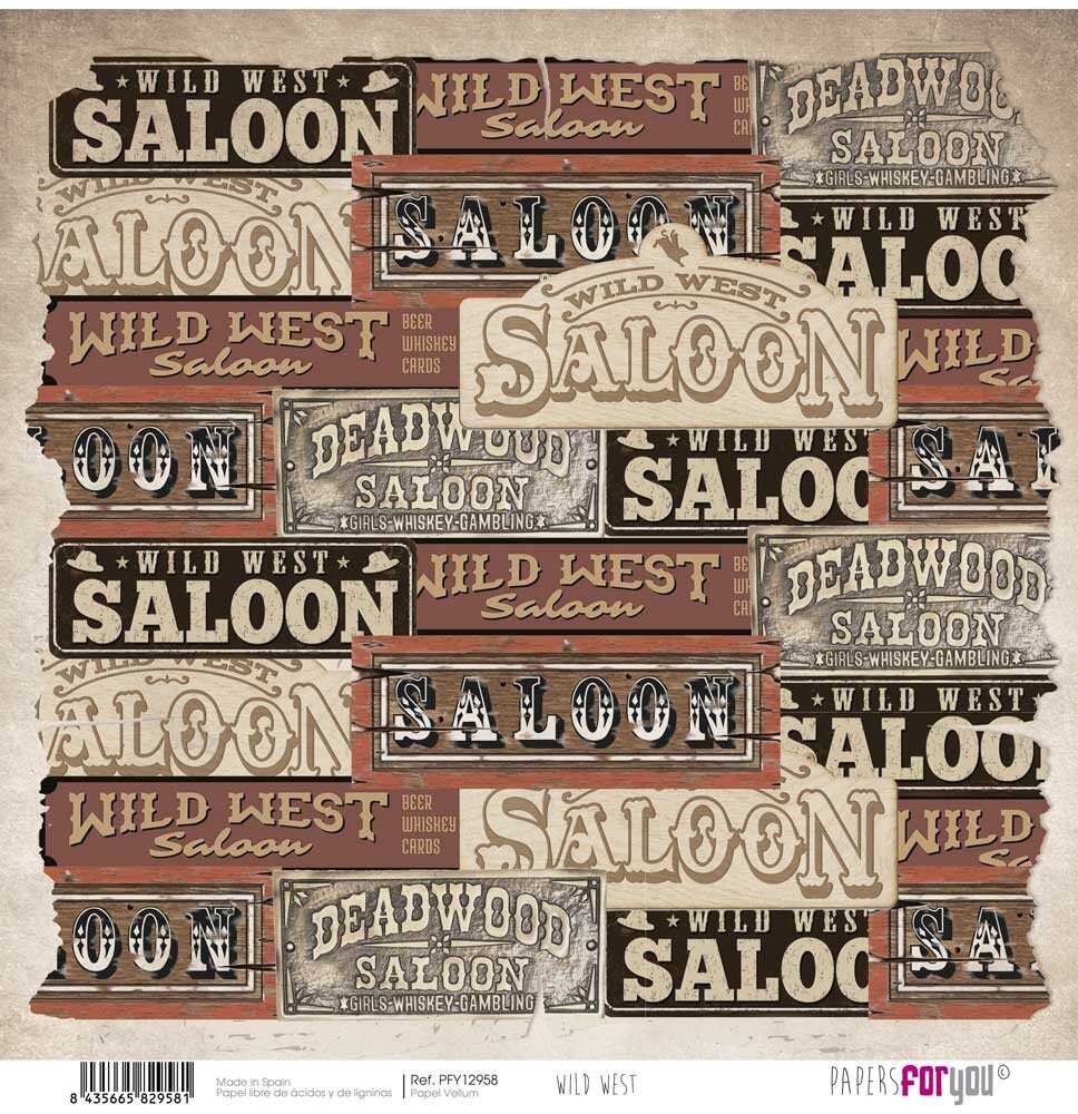 Papers For You Wild West Vellum Paper Pack (6pcs) (PFY-12956) (DISCONTINUED) Papers For You Wild West Vellum Paper Pack (6pcs) (PFY-12956) (DISCONTINUED)