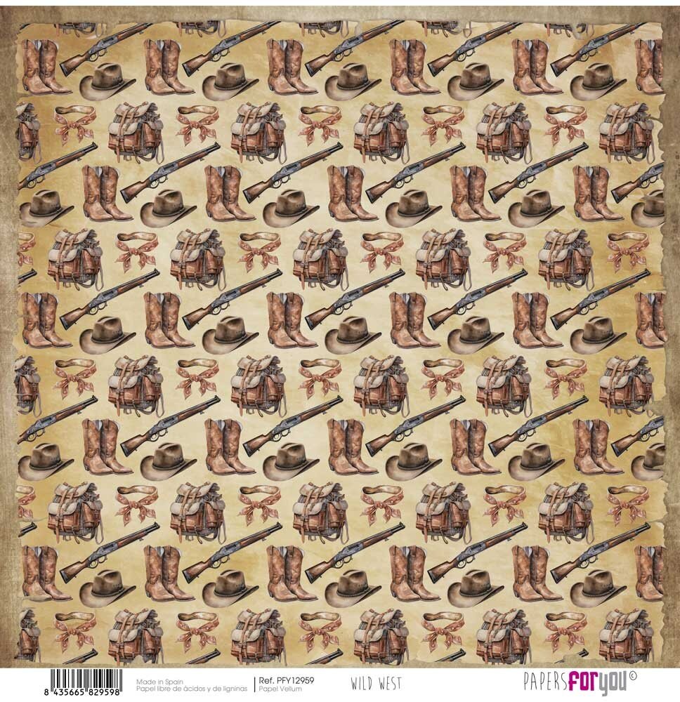 Papers For You Wild West Vellum Paper Pack (6pcs) (PFY-12956) (DISCONTINUED) Papers For You Wild West Vellum Paper Pack (6pcs) (PFY-12956) (DISCONTINUED)