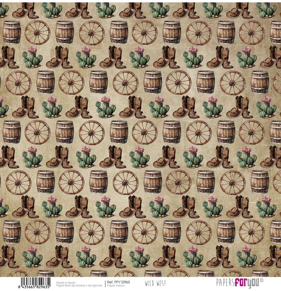 Papers For You Wild West Vellum Paper Pack (6pcs) (PFY-12956) (DISCONTINUED) Papers For You Wild West Vellum Paper Pack (6pcs) (PFY-12956) (DISCONTINUED)