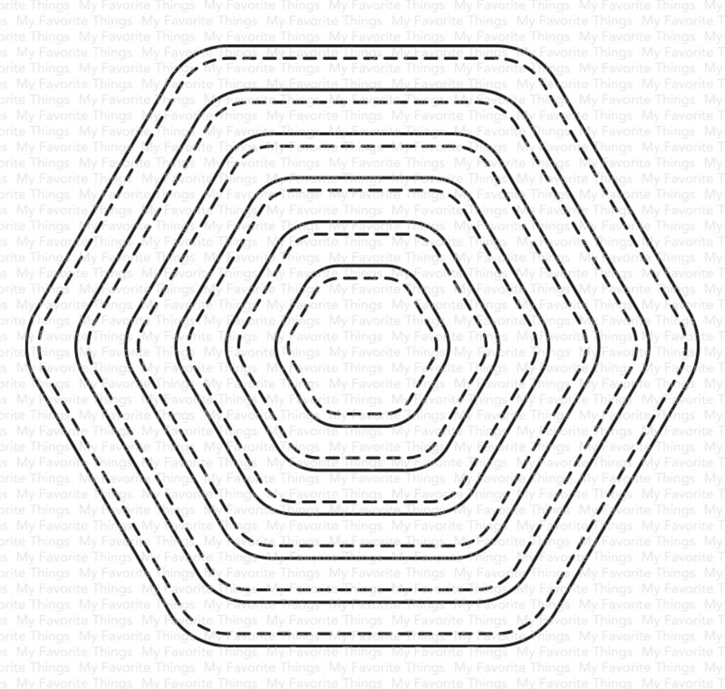 My Favorite Things Stitched Rounded Hexagon STAX Die-namics (MFT-2737) (DISCONTINUED)