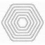 My Favorite Things Stitched Rounded Hexagon STAX Die-namics (MFT-2737) (DISCONTINUED)