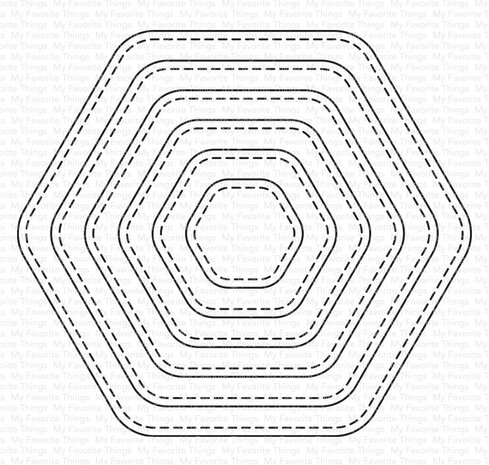 My Favorite Things Stitched Rounded Hexagon STAX Die-namics (MFT-2737) (DISCONTINUED)