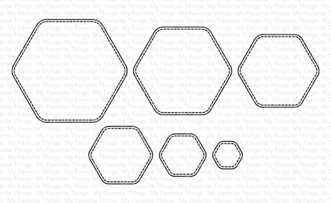 My Favorite Things Stitched Rounded Hexagon STAX Die-namics (MFT-2737) (DISCONTINUED)