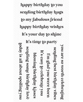 My Favorite Things Essential Birthday Messages Clear Stamps (CS-860) (DISCONTINUED)